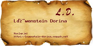Löwenstein Dorina névjegykártya